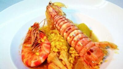 Gastronomic days of the galley, prawns and rice